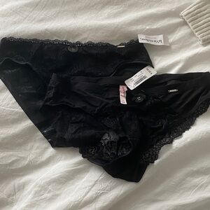 La vie en rose Black Lace Bikini Briefs - Women Intimates